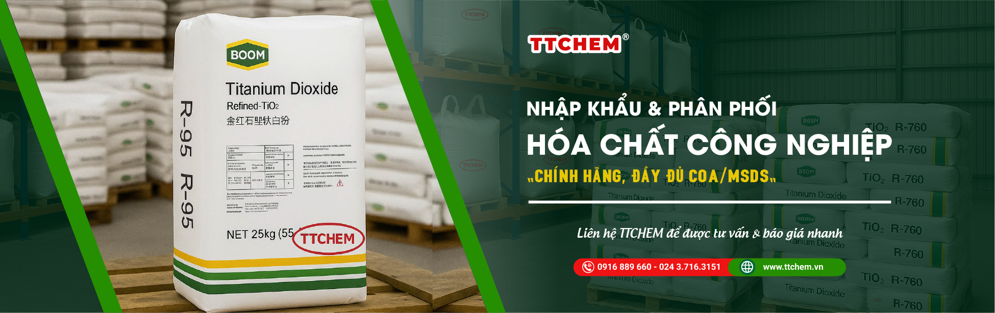 TTHEM đơn vị nhập khẩu & phân phối hóa chât công nghiệp